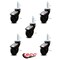 Service Caster 3 Inch Black Hooded Neoprene Rubber 1/2 Inch Threaded Stem Casters SCC, 5PK SCC-TS03S310-NPRB-BK-121315-5 - alternate 4